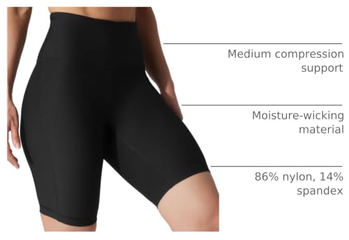 Women's High-Waisted Ribbed Biker Shorts - Black, X-Small