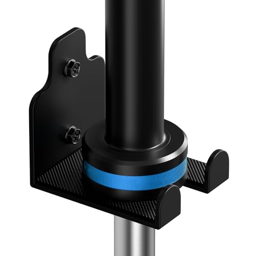 Barbell Holder Wall Mount - Heavy Duty Space Saving Design - Black 1 Hook