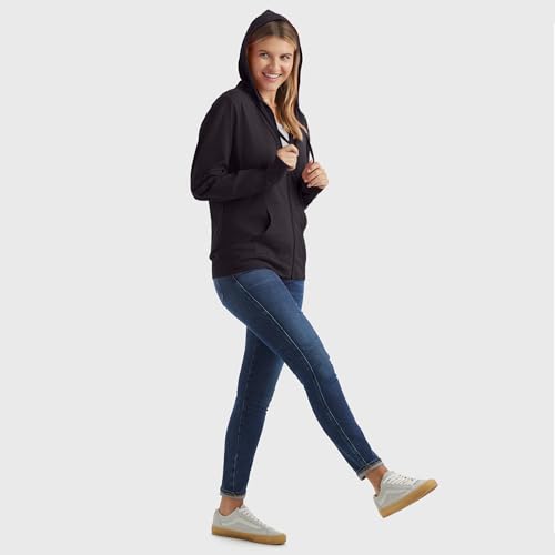 Lightweight Women's Full Zip Hoodie - Soft Cotton Zip Up Jacket