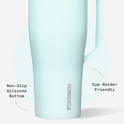 Corkcicle XL Handle Tumbler 30oz Gloss Powder Blue Cold Drink Cup