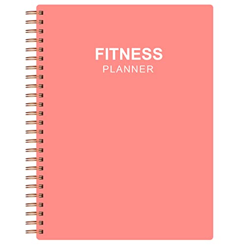 Fitness Planner Workout Log Book - A5 Pink Cover for Tracking