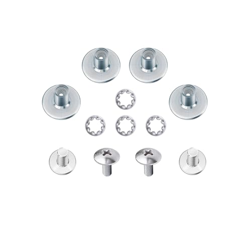 Football Back Plate Screws - Universal Fit Silver Hardware
