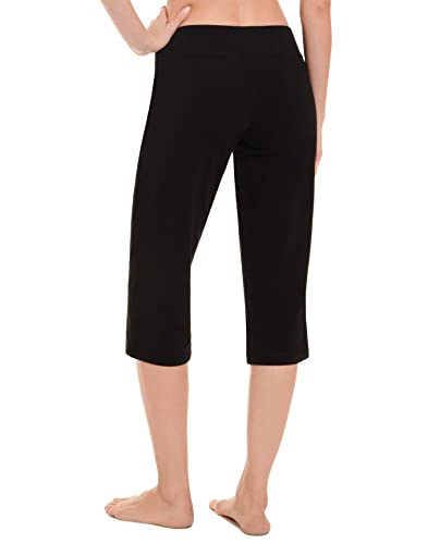Danskin Women's Sleek Fit Yoga Crop Pants - Black, 2X