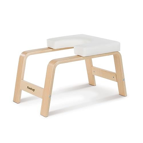 Yoga Headstand Bench - Vegan Inversion Trainer, Classic White