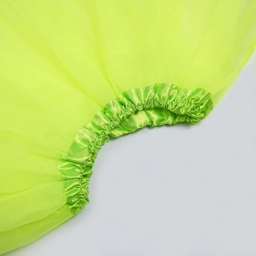 Neon Tulle Tutu Skirt for Women - One Size, Light Green