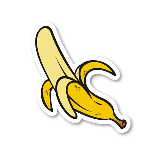 Banana Stickers - 3 Pack of 2.5, 3 & 4 Inch Vinyl Decals
