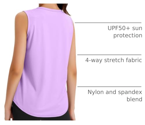 JOCMIC Girls Quick Dry Tank Top UPF50+ 11-12 Purple