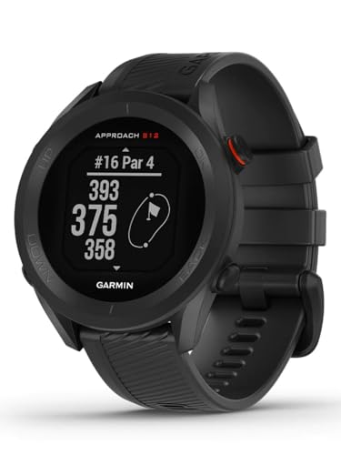 GPS Golf Watch - Garmin Approach S12 - 42K Preloaded Courses - Black
