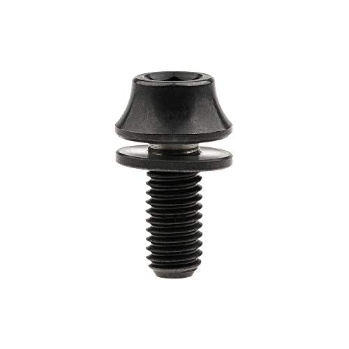 Wanyifa Black Titanium M5x12mm Bicycle Water Bottle Cage Bolt Pack of 4