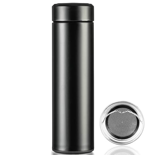 PARACITY Insulated Water Bottle, 15 oz Stainless Steel Black