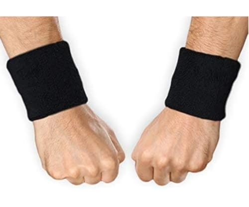 Wrist Sweatbands for Men & Women - Absorbent Athletic Arm Bands