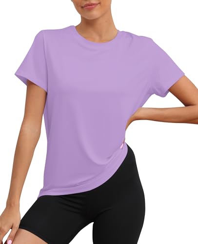 KevaMolly Women's UPF50+ Athletic Workout Tops - Medium / Z Taro Purple
