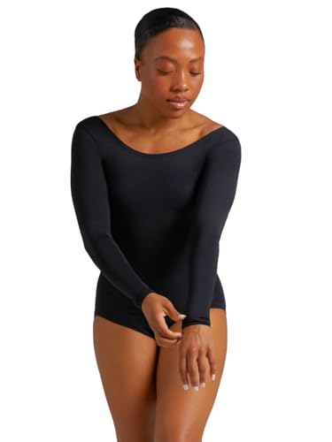 Capezio Women's Long Sleeve Leotard Medium Black Ballet Activewear