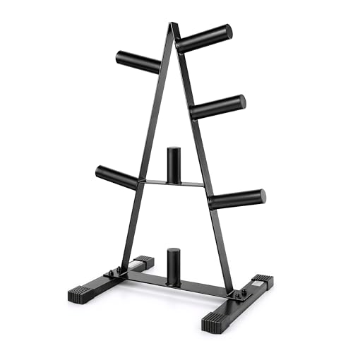 Olympic Plate Tree Rack - 7-Post Heavy-Duty Storage for Home Gym