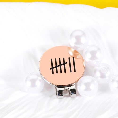 Copper Golf Ball Marker Hat Clip 7 Year Anniversary Gift for Him Her