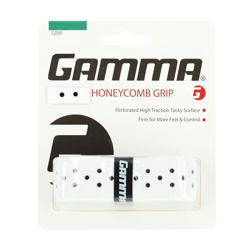 Tennis Honeycomb Grip - White | High Traction, Durable, Moisture Wicking
