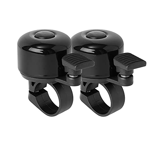 Loud Mini Bike Bell 2 Pack - Classic Bicycle Horn - Black