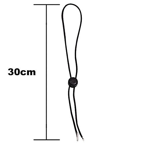 Removable Hat Chin Strap with Spring-Loaded Cord Lock, 5-Pack