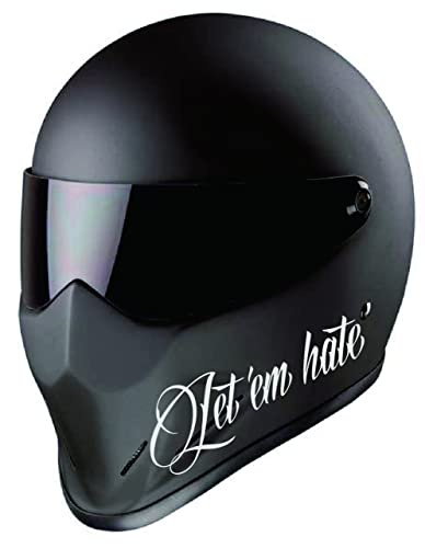 Reflective Motorcycle Stickers - 2 Pieces Let 'em Hate