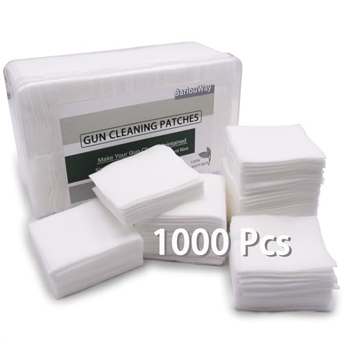 1000 Highly Absorbent Gun Cleaning Patches - 2" Square