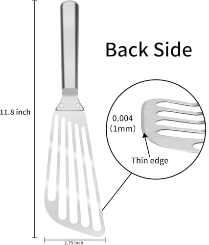 KSENDALO 2 Fish Spatula Set - Thin Flexible Stainless Steel Kitchen Utensils