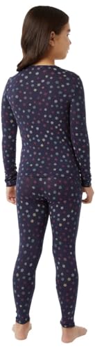 Kids' Heat Base Layer Set - 32 Degrees Navy Snowflake Small Thermal Clothing