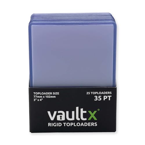 Rigid Toploaders for Trading Cards - 35pt, 25 Pack