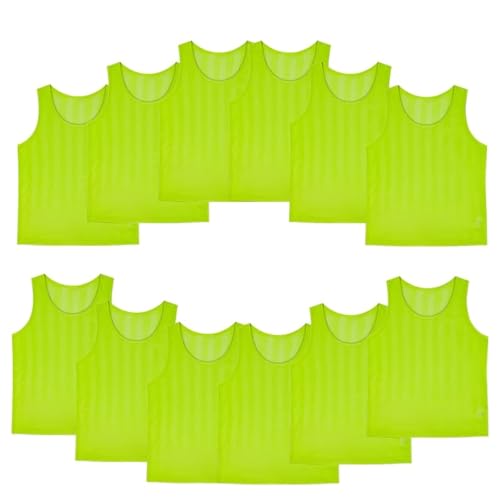 12-Pack Soccer and Basketball Scrimmage Vests for All Ages