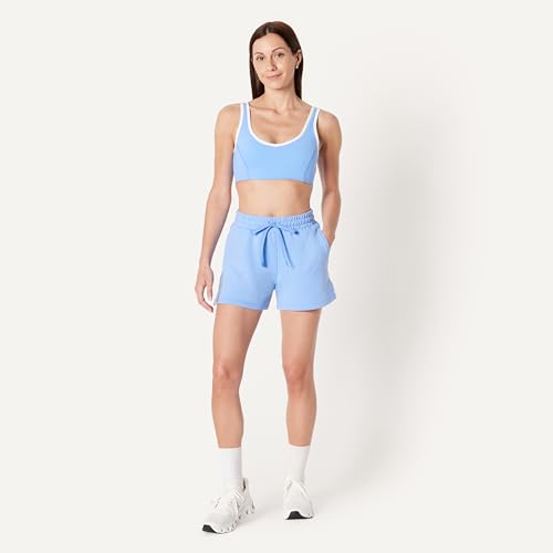 Women's Relaxed-Fit High Waist 4" Active Shorts - Medium Cornflower Blue
