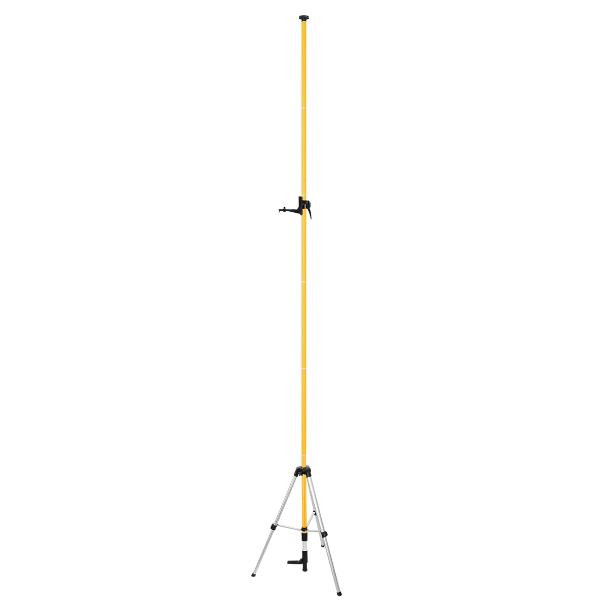 12 Ft./3.7M Professional Lasers Level Pole with Tripod, Adjustable Telescoping Pole for Leveling Tools, Multi-functional Fine-tuning Bracket with 1/4” and 5/8” Thread Adapters, Includes Carrying Bag