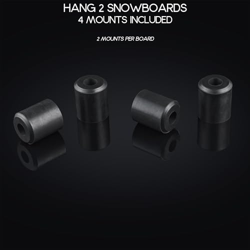 Snowboard Wall Mount Storage - Floating Rack for 2 Boards