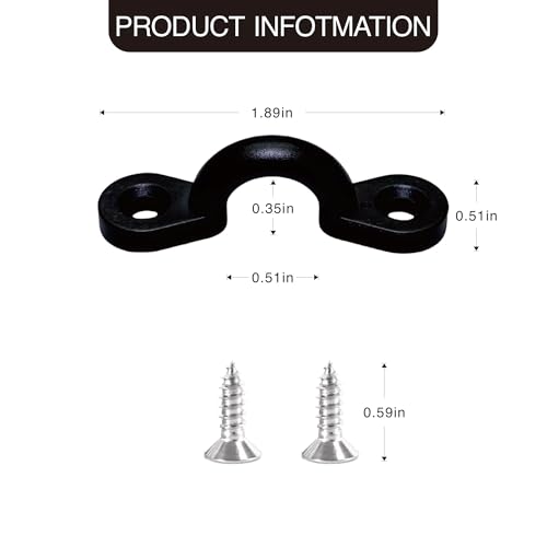 Premium Nylon Bungee Deck Loops Kit - 20Pcs with Stainless Steel Screws