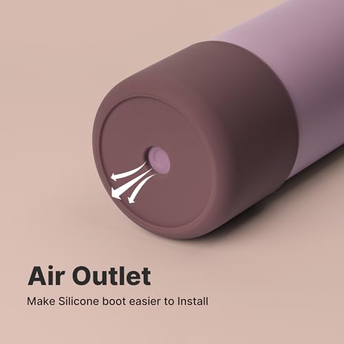 Silicone Water Bottle Boot for Owala 32 oz - Reddish Brown
