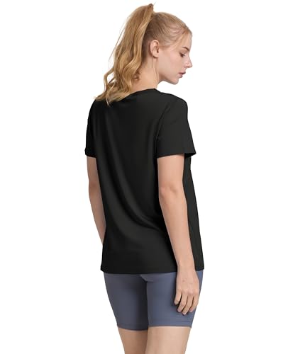 Breathable Quick Dry Workout Top for Women - Black, Medium