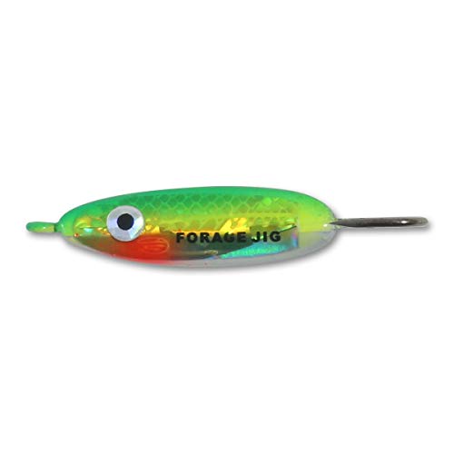 Super Glow Perch Forage Minnow Jig - 6 Pack Ice Fishing
