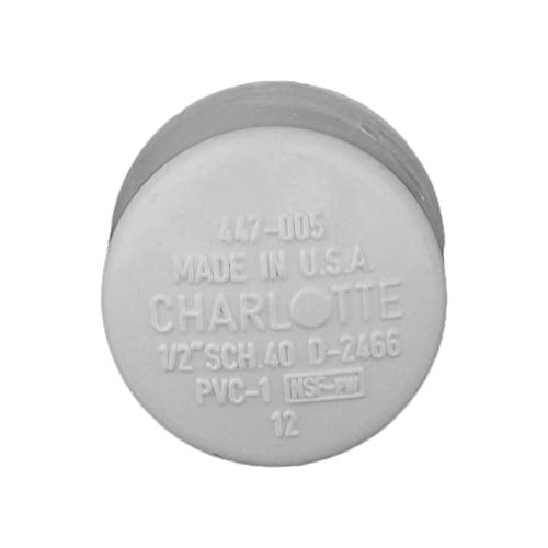 PVC Schedule 40 Pressure Cap - 1/2 Inch Socket - 10 Unit Pack