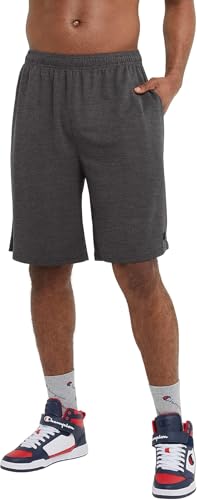 Champion Men's 9" Sport Shorts Granite Small – Moisture-Wicking, Lightweight