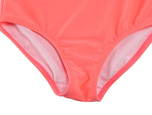 Neon Pink Ruffle One-Piece Swimsuit for Girls - Size 14-16