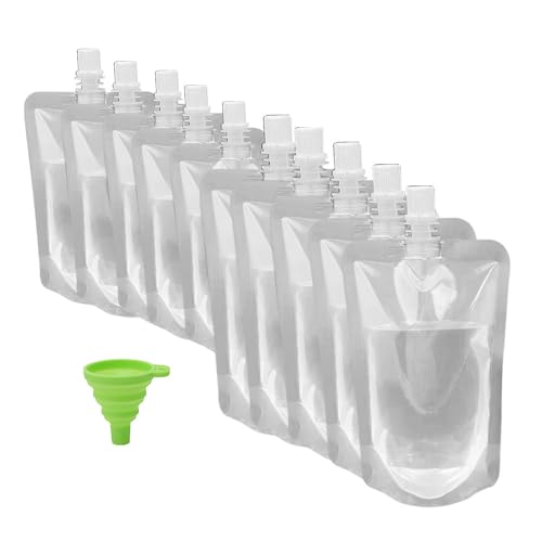 Collapsible 8OZ & 16OZ Reusable Water Carrier Bags - 5PCS Set