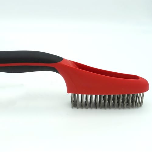 Red Devil 4162 Soft Grip Stainless Steel Wire Brush, 10", Steel