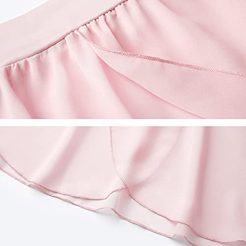 Stelle Ballet Skirts for Girls 03-Black+Pink (Pull On) 4-6 Years – Toddler Dance Wrap Skirt