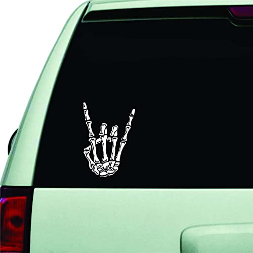 Skeleton Hand Rock On Sticker - Vinyl Decal for Cars