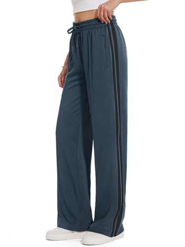 Tapata Women's Inseam Track Pants 32'' Dark Grey, Loose Straight Leg Jogger 26/28/30/32/34/36
