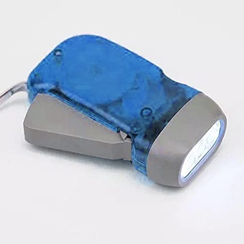 Battery-Free 3 LED Hand Press Flashlight - Blue