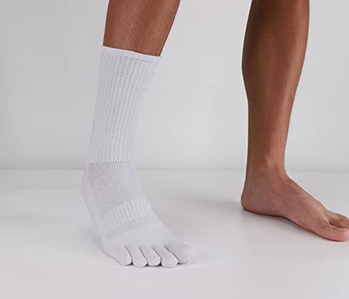 Men's Toe Socks 3 Pack Athletic Cotton Workout Wicking Socks