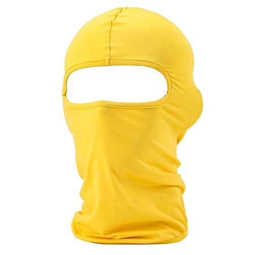 Ultra Thin Balaclava Ski Mask - Full Face Protection, One Size Yellow