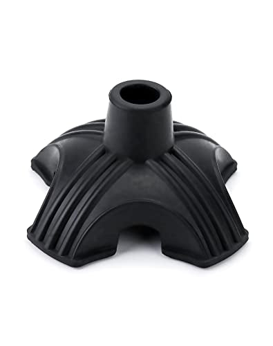 Universal Rubber Replacement Foot Pad for Walking Canes - Black
