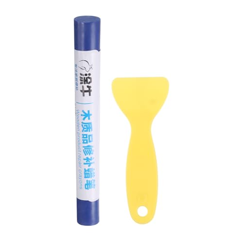 HARFINGTON Wood Filler Sticks Wood Furniture Scratch Repair Filler Sticks Furniture Touch Up Markers with Yellow Scraper for Wood Holes Wood Floor Table Door Cabinet, Sapphire-Blue