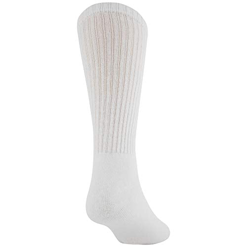 Gold Toe Men's Cotton Crew Athletic Socks 12 Pairs X-Large White - Moisture-Wicking, Cushioned Footwear