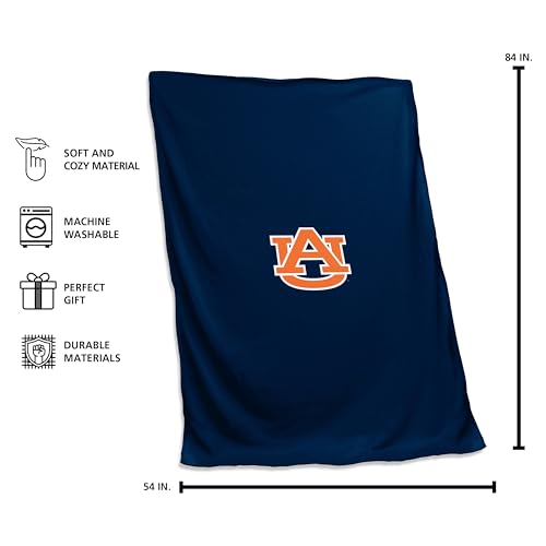 Auburn Tigers Sweatshirt Blanket - 84" x 54" - Soft Polyester